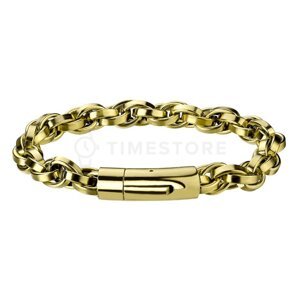 Zlatý článkový náramok z chirurgickej ocele TS-BR-0020