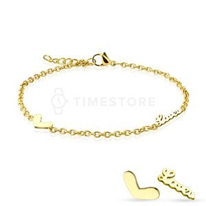 Dámsky náramok z chirurgickej ocele s nápisom LOVE TS-BR-0037
