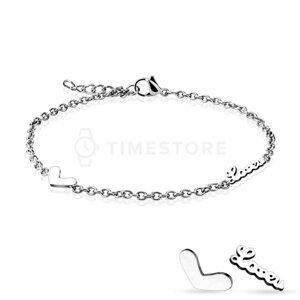 Dámsky náramok z chirurgickej ocele s nápisom LOVE TS-BR-0038