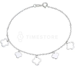 Strieborný náramok s príveskami TS-BR-0064