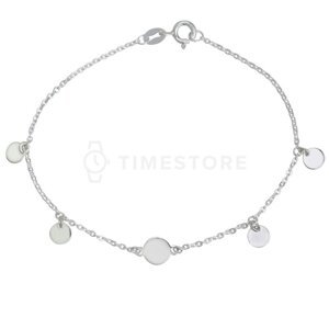 Strieborný náramok s príveskami TS-BR-0065