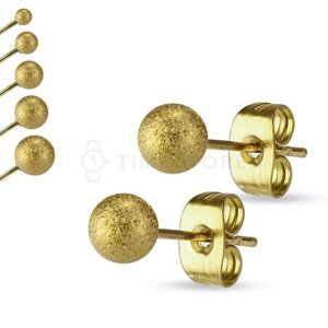 Matné guličkové náušnice z chirurgickej ocele s puzetovým zapínaním, SET 30 párov TS-EA-0178