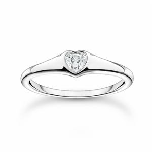 THOMAS SABO strieborný dámsky prsteň Hearts silver so srdiečkom TR2390-051-14