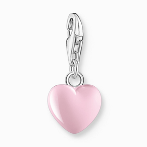 THOMAS SABO strieborný prívesok charm Pink heart 1993-007-9
