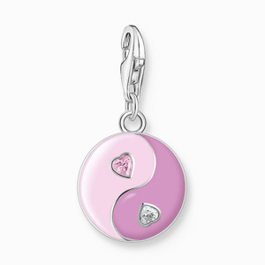 THOMAS SABO strieborný prívesok charm Pink yin & yang 2000-041-7