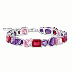 THOMAS SABO strieborný náramok Violet tones A2140-477-7