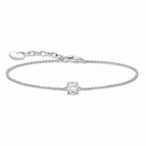 THOMAS SABO strieborný náramok White stone A2156-051-14