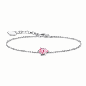 THOMAS SABO strieborný náramok Pink drop A2159-051-9