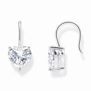 THOMAS SABO náušnice White heart H2288-051-14