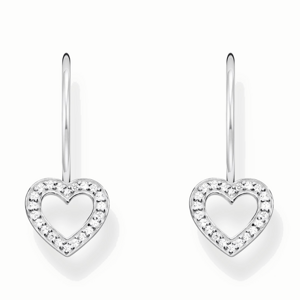 THOMAS SABO náušnice White heart H2292-051-14