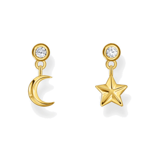 THOMAS SABO náušnice Star and moon gold H2293-414-14