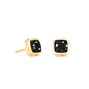 COEUR DE LION náušnice Spikes Square Onyx 1200-21-1316