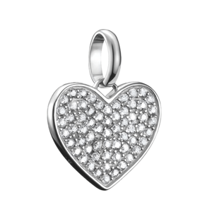 THOMAS SABO CONNECT strieborný prívesok charm Pavé-heart silver CC1277-051-14