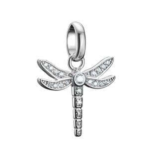 THOMAS SABO CONNECT strieborný prívesok charm Dragonfly with stones silver CC1285-051-14