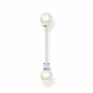 THOMAS SABO kusová náušnica Pearls with white stone silver H2212-167-14